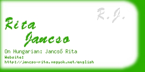 rita jancso business card