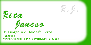 rita jancso business card